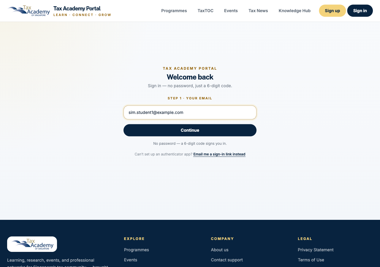 Screenshot: Open the link in your email